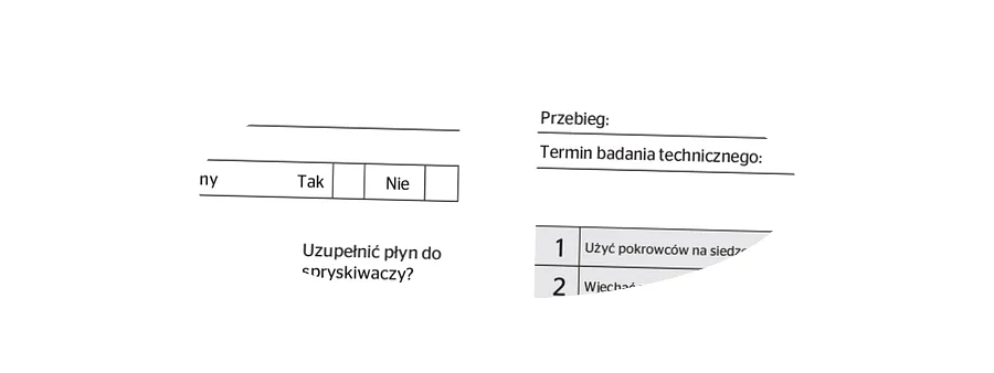 Podgląd dokumentu: Lista kontrolna. Przyjęcie do serwisu.
